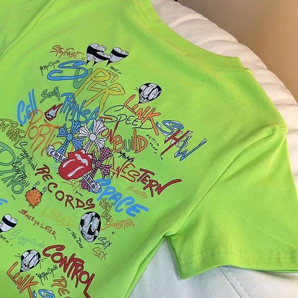 クロムハーツ MATTY BOY PPO BRAIN グラフィックプリント Tシャツ Kuq09608